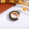 Wholesale Earrings Copper Geometric Cshaped Set With Diamonds Unisex