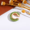 Wholesale Earrings Copper Geometric Cshaped Set With Diamonds Unisex