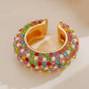 Wholesale Earrings Copper Geometric Cshaped Set With Diamonds Unisex