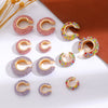 Wholesale Earrings Copper Geometric Cshaped Set With Diamonds Unisex