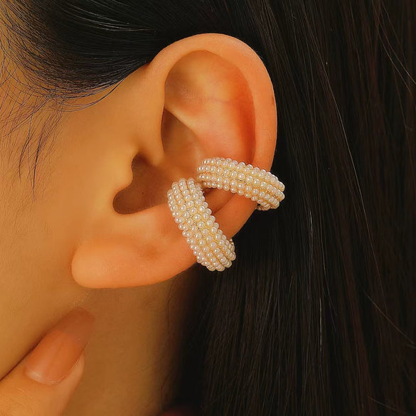 Wholesale Earrings Copper Geometric Cshaped Set With Diamonds Unisex