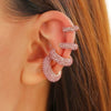 Wholesale Earrings Copper Geometric Cshaped Set With Diamonds Unisex
