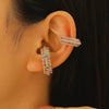 Wholesale Earrings Copper Geometric Cshaped Set With Diamonds Unisex