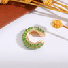 Wholesale Earrings Copper Geometric Cshaped Set With Diamonds Unisex