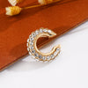 Wholesale Earrings Copper Geometric Cshaped Set With Diamonds Unisex