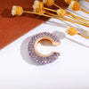Wholesale Earrings Copper Geometric Cshaped Set With Diamonds Unisex