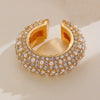 Wholesale Earrings Copper Geometric Cshaped Set With Diamonds Unisex