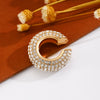 Wholesale Earrings Copper Geometric Cshaped Set With Diamonds Unisex