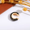Wholesale Earrings Copper Geometric Cshaped Set With Diamonds Unisex