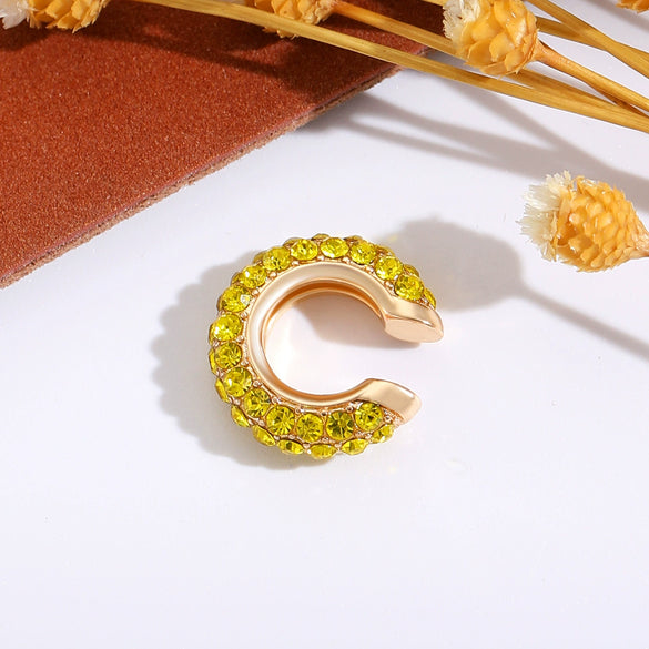 Wholesale Earrings Copper Geometric Cshaped Set With Diamonds Unisex