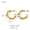 Wholesale Earrings Copper Geometric Cshaped Simple Style Electroplating Design For Women