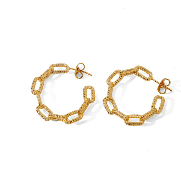 Wholesale Earrings Copper Geometric Cshaped Simple Style Electroplating Design For Women