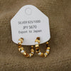 Wholesale Earrings Copper Geometric Cshaped Tiger's Eye Electroplating For Women Minimalist Light Luxury French Retro Style