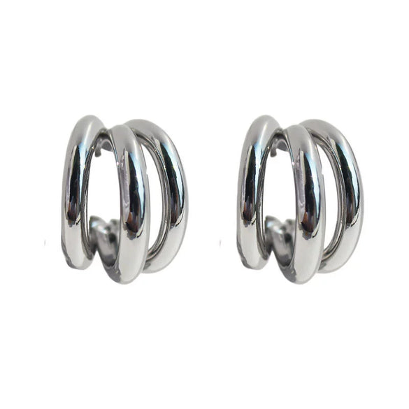 Wholesale Earrings Copper Geometric Electroplating Cshaped