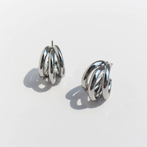 Wholesale Earrings Copper Geometric Electroplating Cshaped