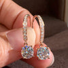 Wholesale Earrings Copper Geometric Four Claw Shining Eight Heart Eight Arrows Zircon Hook For Women