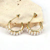 Wholesale Earrings Copper Geometric Heart Shape Electroplating For Women