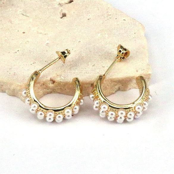 Wholesale Earrings Copper Geometric Heart Shape Electroplating For Women