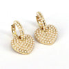 Wholesale Earrings Copper Geometric Heart Shape Electroplating For Women