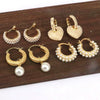 Wholesale Earrings Copper Geometric Heart Shape Electroplating For Women