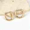 Wholesale Earrings Copper Geometric Heart Shape Electroplating For Women