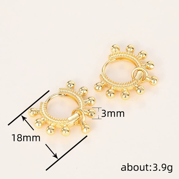 Wholesale Earrings Copper Geometric Highend Sense Electroplating Unisex