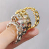 Wholesale Earrings Copper Geometric Hollow Chain Metal Ring Electroplated