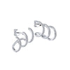 Wholesale Earrings Copper Geometric Inlaid Zircon Unisex Style
