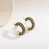 Wholesale Earrings Copper Geometric Inlaid Zircon Unisex