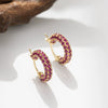 Wholesale Earrings Copper Geometric Inlaid Zircon Unisex