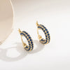 Wholesale Earrings Copper Geometric Inlaid Zircon Unisex