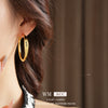 Wholesale Earrings Copper Geometric Letter Electroplated Highend For Women