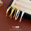Wholesale Earrings Copper Geometric Letter Electroplated Highend For Women