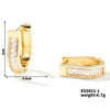 Wholesale Earrings Copper Geometric Microinlaid Zircon Elegant Simple Niche Design Women's