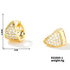Wholesale Earrings Copper Geometric Microinlaid Zircon Elegant Simple Niche Design Women's
