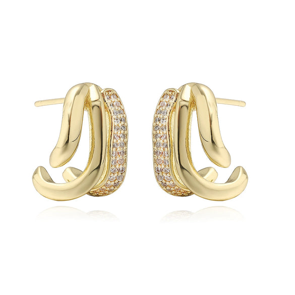 Wholesale Earrings Copper Geometric Micropaved For Women