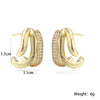 Wholesale Earrings Copper Geometric Micropaved For Women