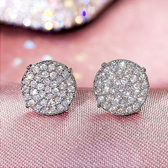 Wholesale Earrings Copper Geometric Micropaved Zircon Inlaid For Women