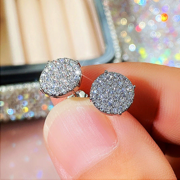 Wholesale Earrings Copper Geometric Micropaved Zircon Inlaid For Women