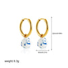 Wholesale Earrings Copper Geometric Oil Drop Enamel Style