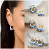 Wholesale Earrings Copper Geometric Oil Drop Enamel Style