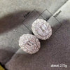 Wholesale Earrings Copper Geometric Oval Zircon Set