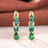 Wholesale Earrings Copper Geometric Palace Style Oval Lady Highend Luxury Ear Buckle