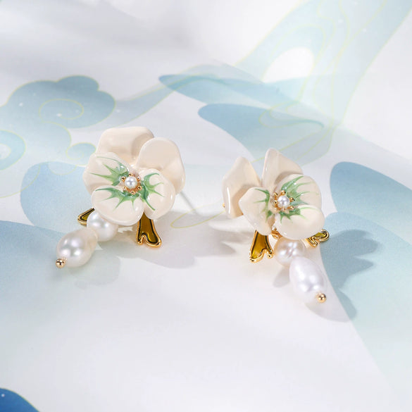 Wholesale Earrings Copper Geometric Retro Oil Painting Style Electroplating For Women