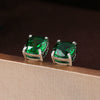Wholesale Earrings Copper Geometric Square Zircon Women's Jewelry Set With Precious Stones