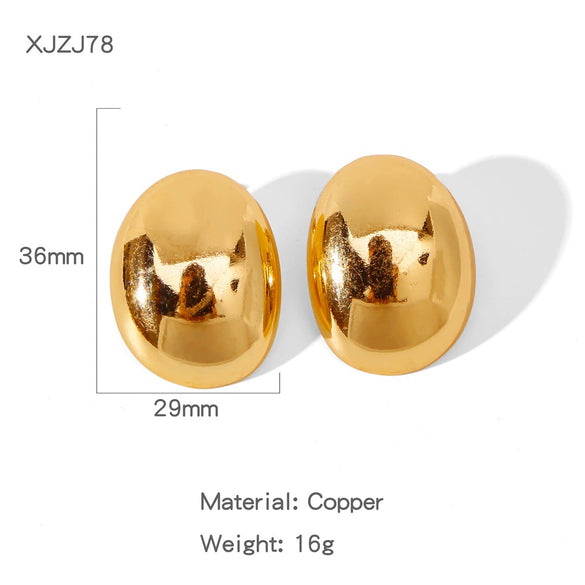 Wholesale Earrings Copper Geometric Style Electroplated For Women