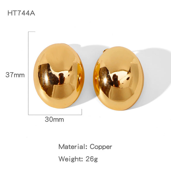 Wholesale Earrings Copper Geometric Style Electroplated For Women