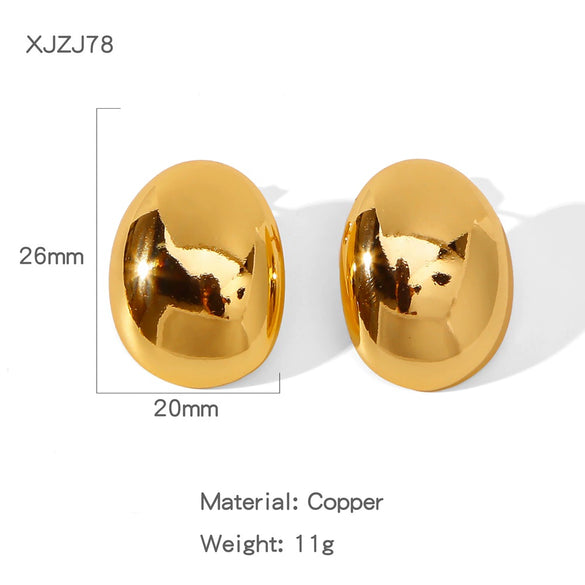 Wholesale Earrings Copper Geometric Style Electroplated For Women