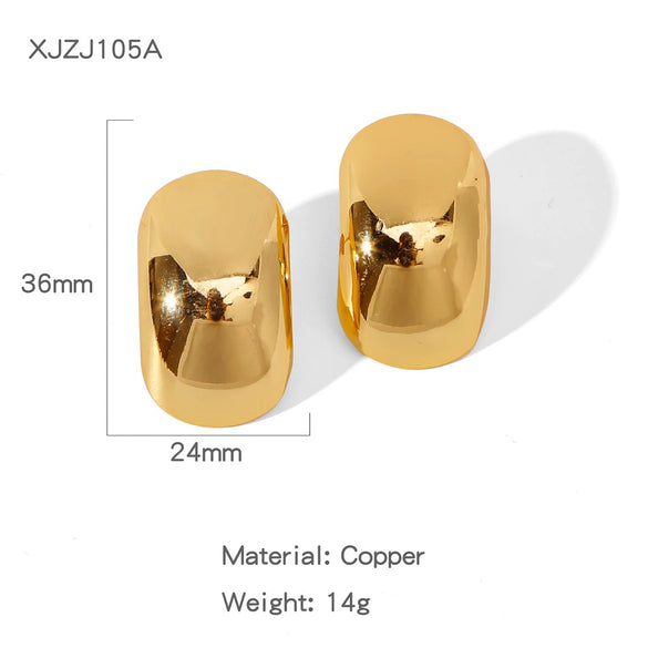 Wholesale Earrings Copper Geometric Style Electroplated For Women