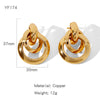 Wholesale Earrings Copper Geometric Style Electroplated For Women